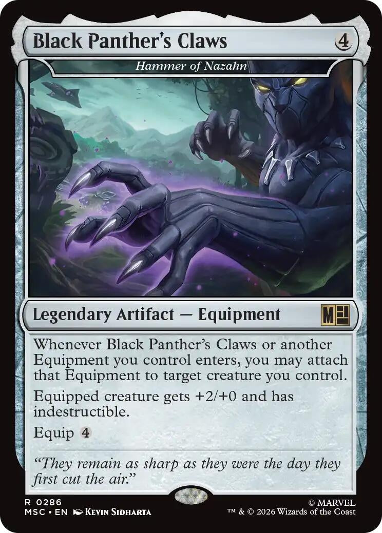 Image for Black Panther's Claws - Hammer of Nazahn (286) (Commander: Marvel Super Heroes) - Magic: The Gathering