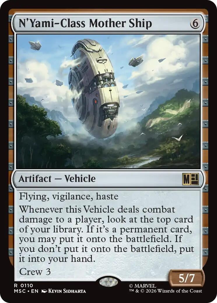 Image for N'Yami-Class Mother Ship (Surge Foil) (110) (Commander: Marvel Super Heroes) - Magic: The Gathering