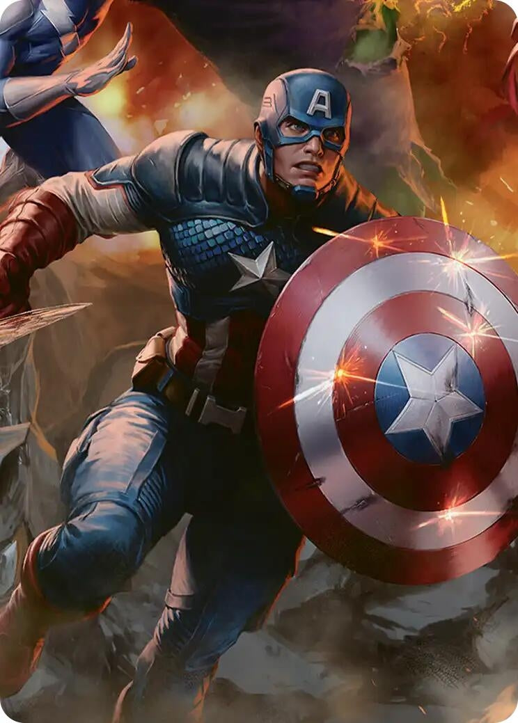 Image for Captain America, Unbowed Art Card (5) (Art Series: Marvel Super Heroes) - Magic: The Gathering