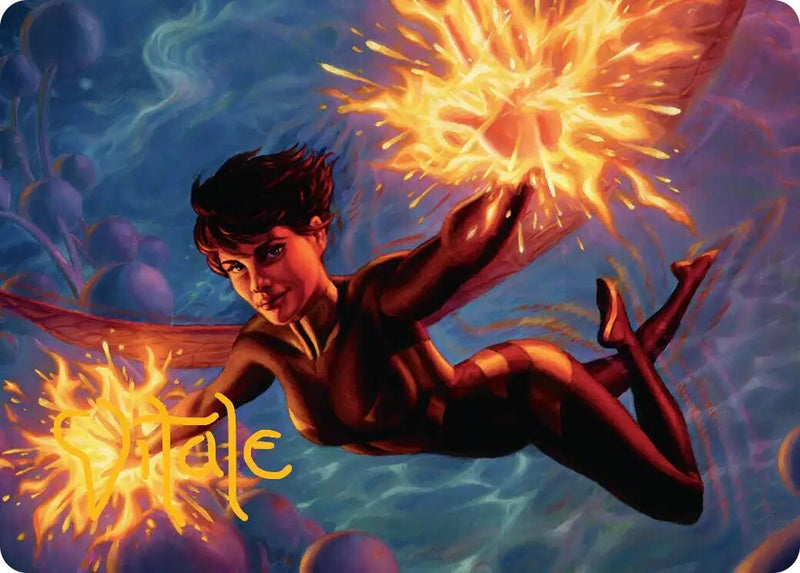 Image for The Wasp, Winsome Avenger Art Card (Gold-Stamped Signature) (32) (Art Series: Marvel Super Heroes) - Magic: The Gathering