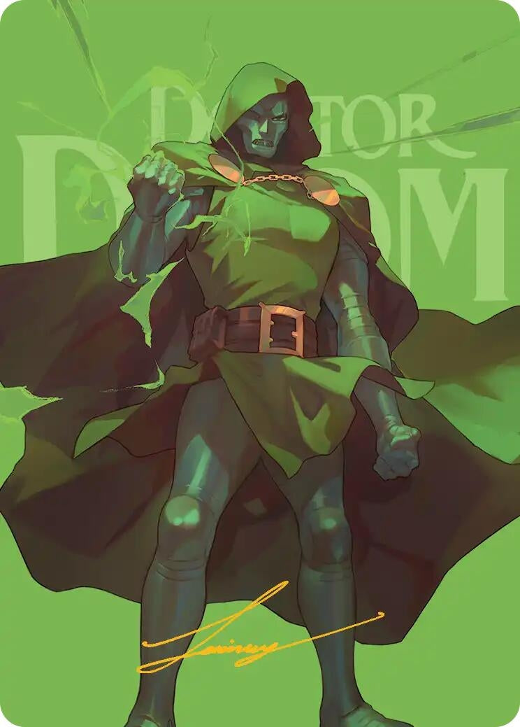 Image for Doctor Doom Art Card (Gold-Stamped Signature) (24) (Art Series: Marvel Super Heroes) - Magic: The Gathering