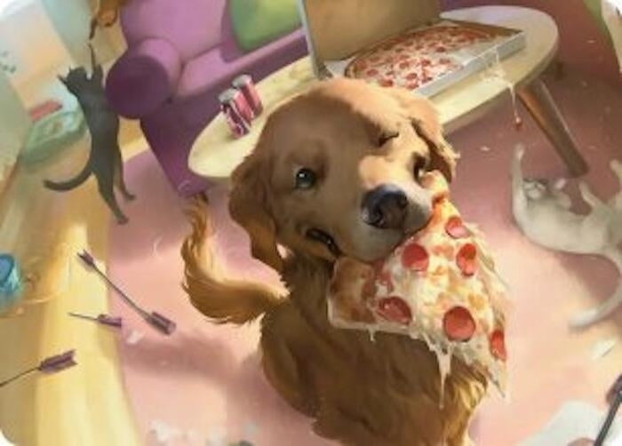 Image for Lucky the Pizza Dog Art Card (44) (Art Series: Marvel Super Heroes) - Magic: The Gathering