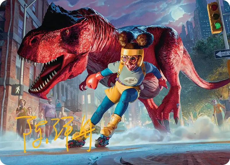 Image for Moon Girl and Devil Dinosaur Art Card (Gold-Stamped Signature) (14) (Art Series: Marvel Super Heroes) - Magic: The Gathering