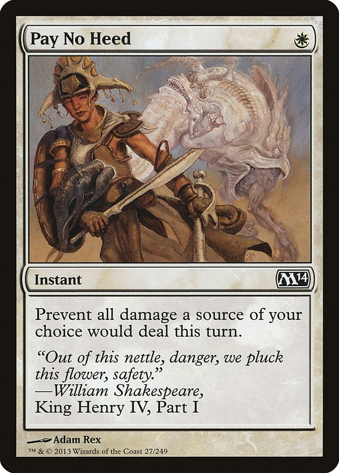 Pay No Heed (27) (Magic 2014 (M14))