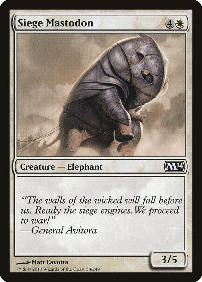 Siege Mastodon (34) (Magic 2014 (M14))