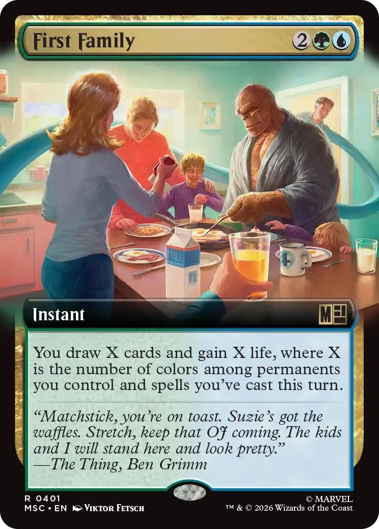 Image for First Family (Extended Art) (401) (Commander: Marvel Super Heroes) - Magic: The Gathering