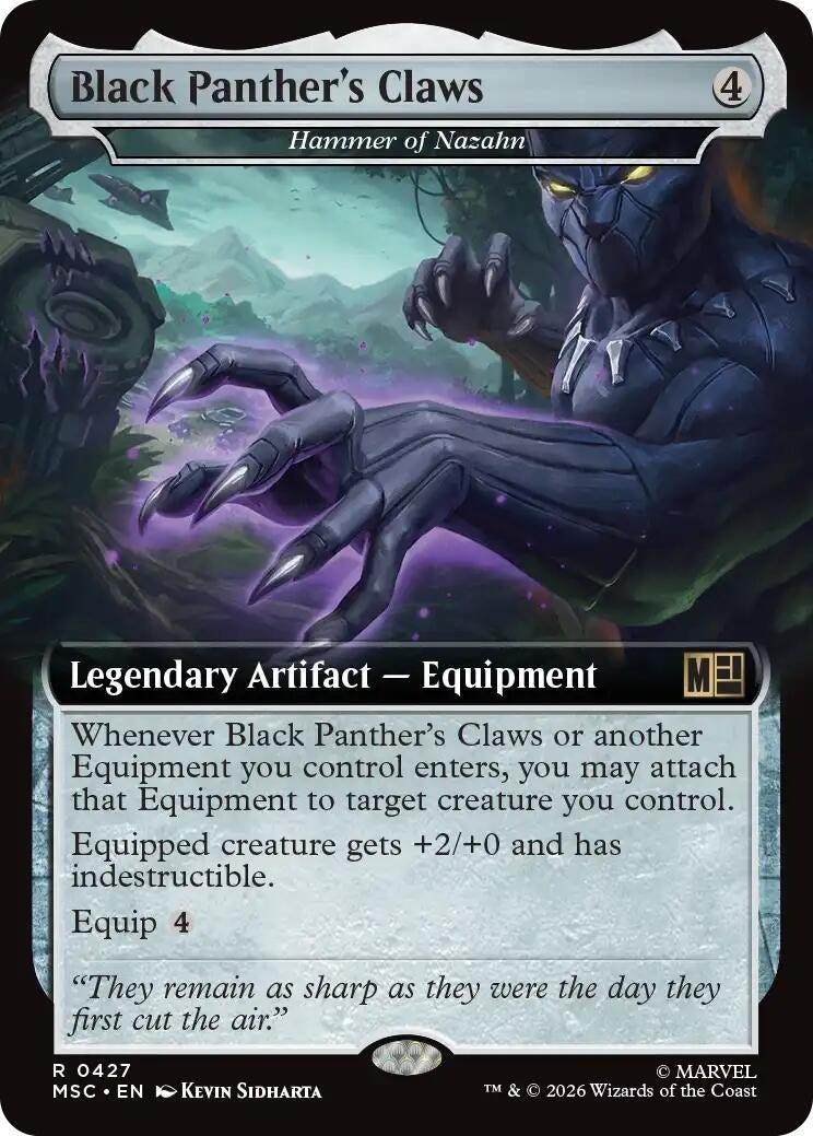 Image for Black Panther's Claws - Hammer of Nazahn (Extended Art) (427) (Commander: Marvel Super Heroes) - Magic: The Gathering