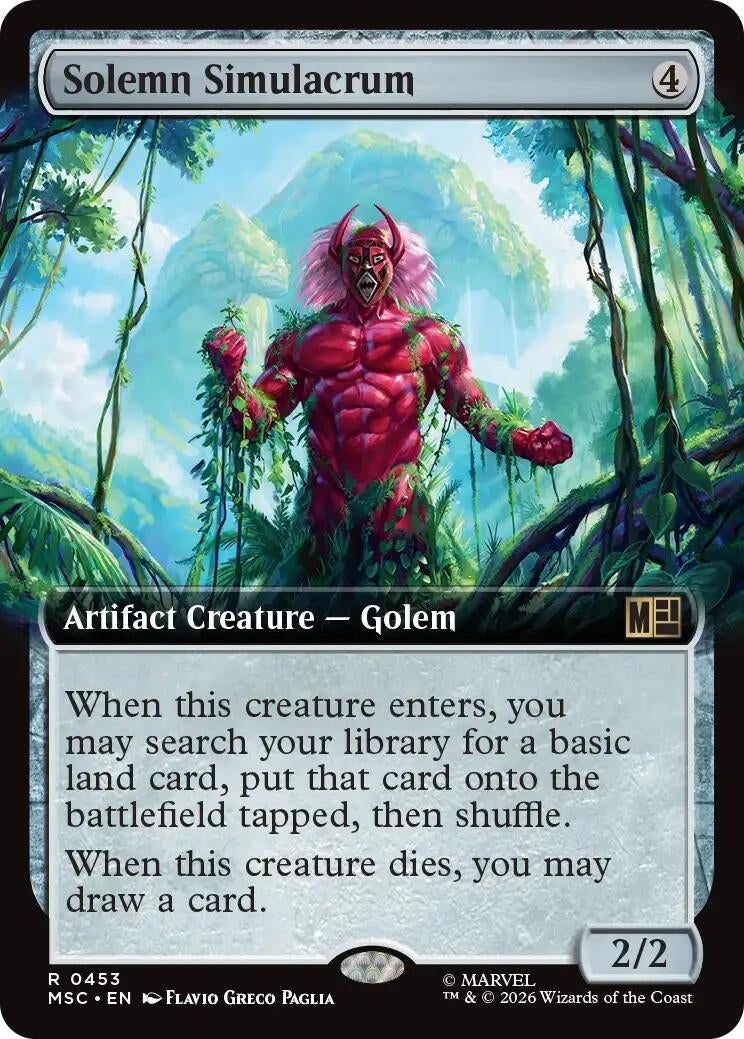 Image for Solemn Simulacrum (Extended Art) (453) (Commander: Marvel Super Heroes) - Magic: The Gathering