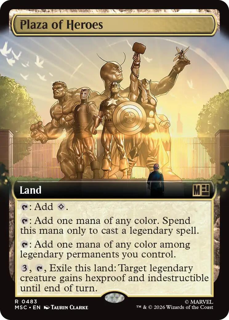 Image for Plaza of Heroes (Extended Art) (483) (Commander: Marvel Super Heroes) - Magic: The Gathering