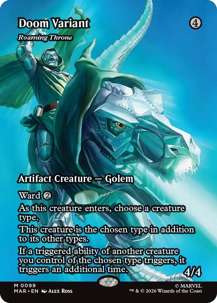 Doom Variant - Roaming Throne (Borderless) (99) (Marvel Universe Eternal-Legal)