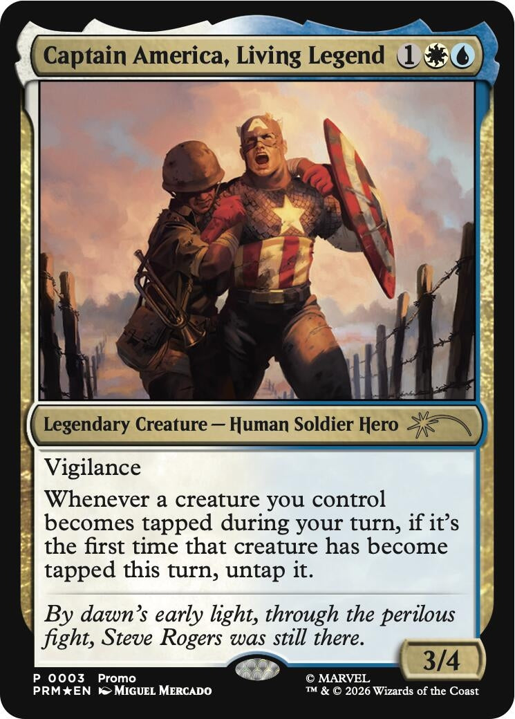 Image for Captain America, Living Legend (3) (Media Promos) - Magic: The Gathering