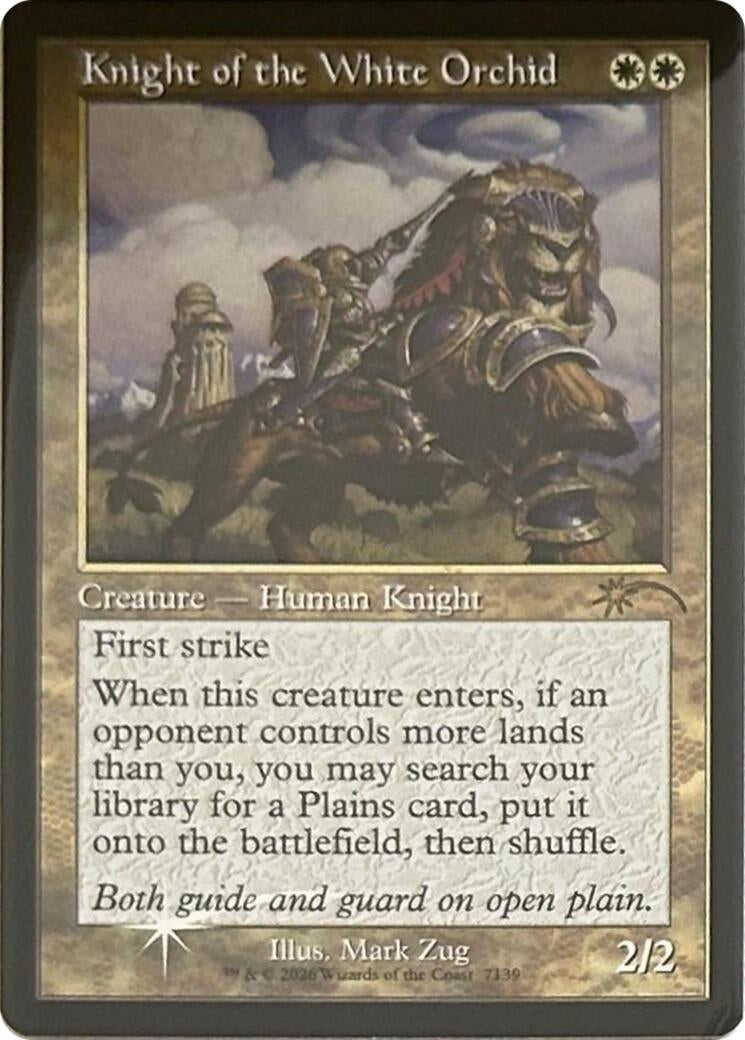 Image for Knight of the White Orchid (Retro Frame) (7139) (Secret Lair Drop Series) - Magic: The Gathering