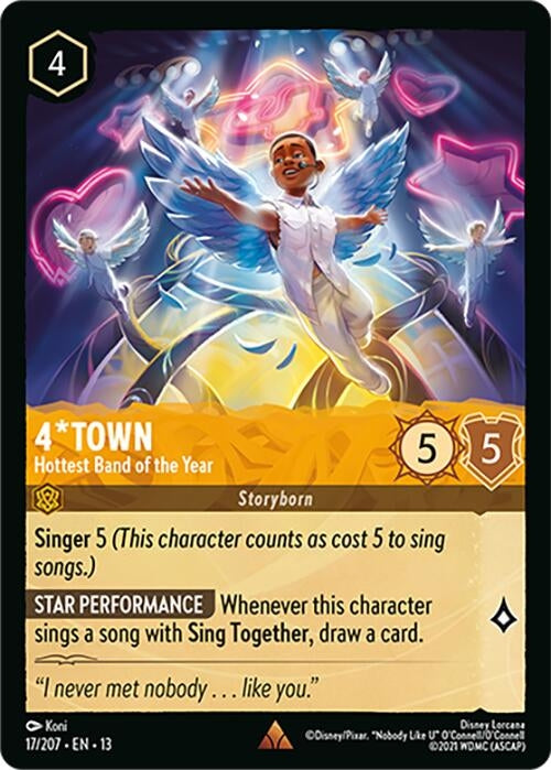 Image for 4*Town - Hottest Band of the Year (17/204) (Attack of the Vine!) - Disney Lorcana