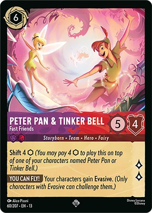 Image for Peter Pan & Tinker Bell - Fast Friends (60/204) (Attack of the Vine!) - Disney Lorcana