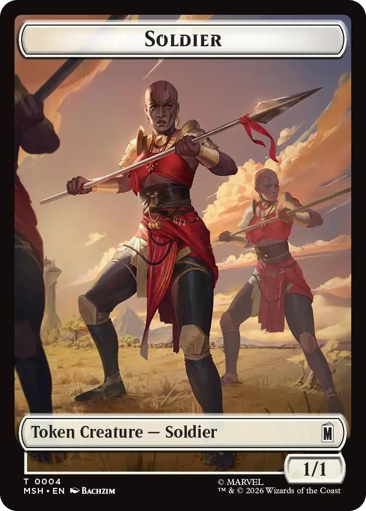 Image for Soldier // Copy Double-Sided Token (4 // 1) (Commander: Marvel Super Heroes) (MSC) - Magic: The Gathering