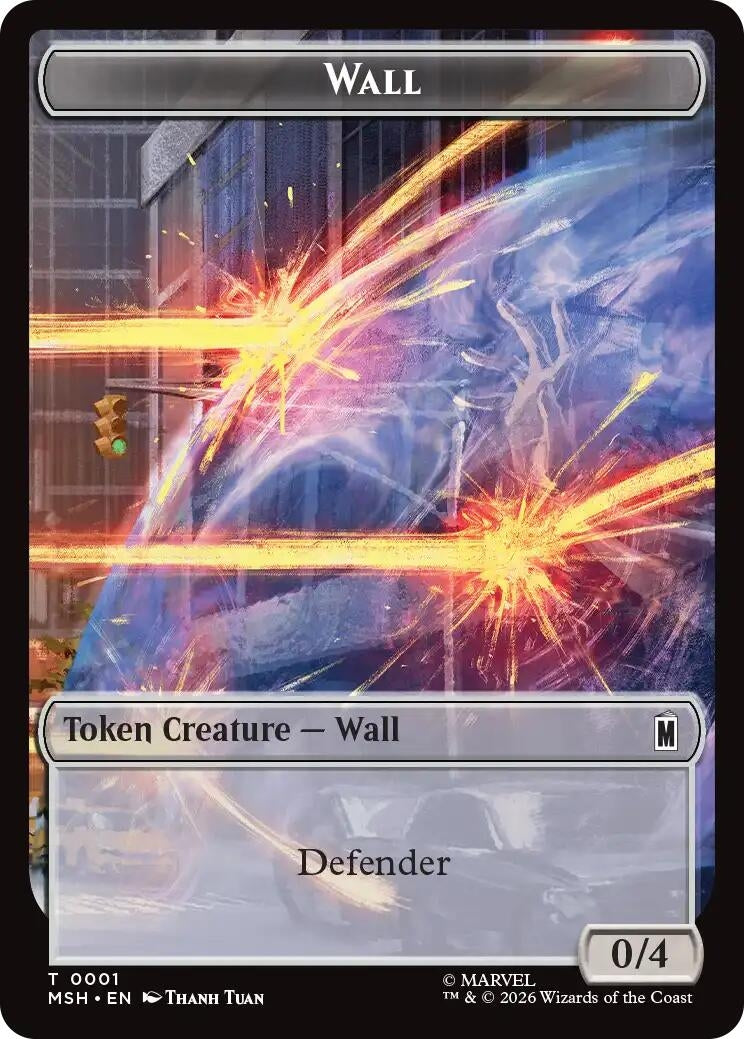 Image for Wall // Alien Double-Sided Token (001/011) (Marvel Super Heroes) (MSH) - Magic: The Gathering