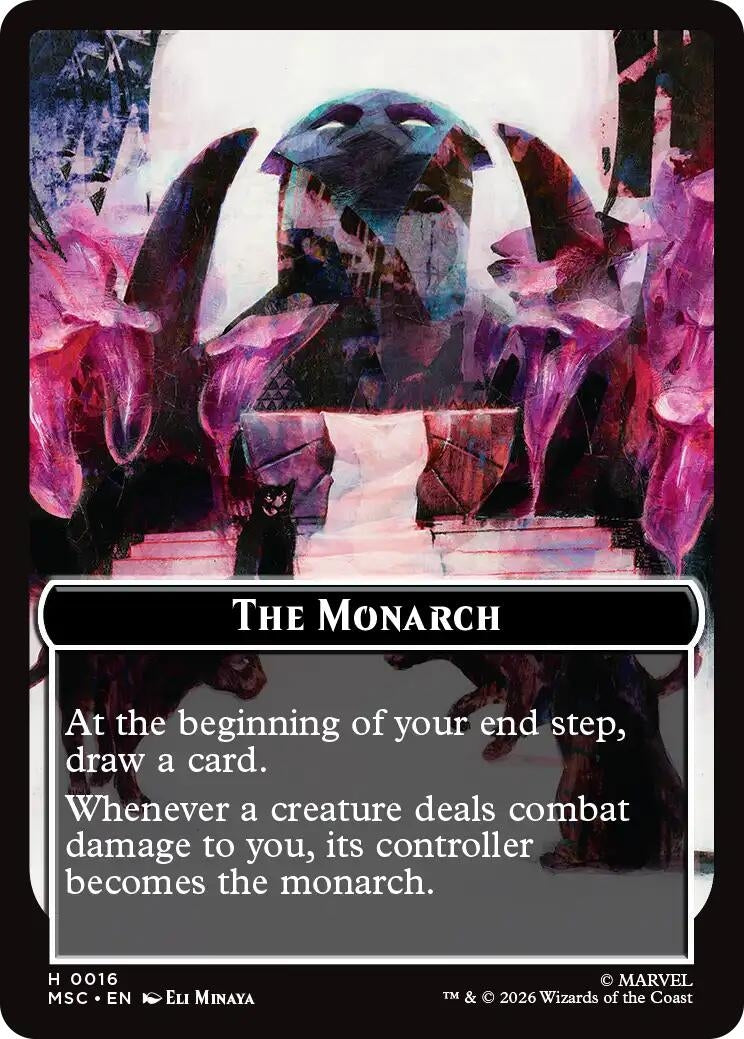 Image for The Monarch (016) // Vibranium (031) Double-Sided Token (Surge Foil) (16 // 31) (Commander: Marvel Super Heroes) (MSC) - Magic: The Gathering