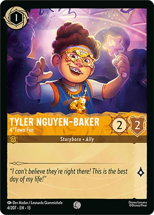 Image for Tyler Nguyen-Baker - 4*Town Fan (4/204) (Attack of the Vine!) (13) - Disney Lorcana