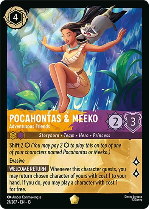 Image for Pocahontas & Meeko - Adventurous Friends (27/204) (Attack of the Vine!) (13) - Disney Lorcana