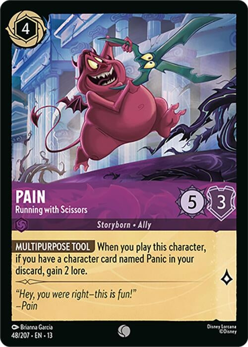 Image for Pain - Running with Scissors (48/204) (Attack of the Vine!) (13) - Disney Lorcana