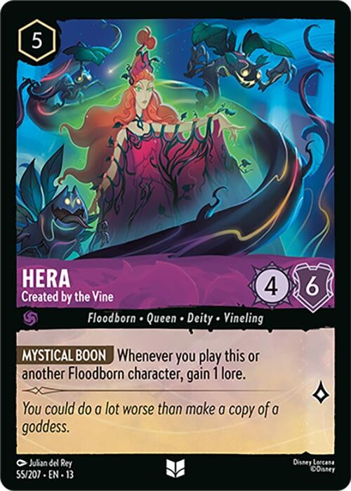Image for Hera - Created by the Vine (55/204) (Attack of the Vine!) (13) - Disney Lorcana