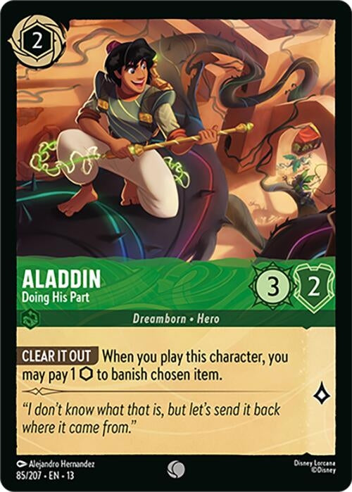 Image for Aladdin - Doing His Part (85/204) (Attack of the Vine!) (13) - Disney Lorcana