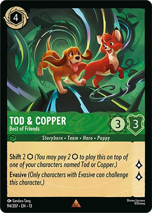 Image for Tod & Copper - Best of Friends (94/204) (Attack of the Vine!) (13) - Disney Lorcana