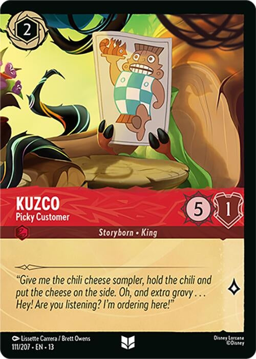 Image for Kuzco - Picky Customer (Foil) (111/204) (Attack of the Vine!) (13) - Disney Lorcana
