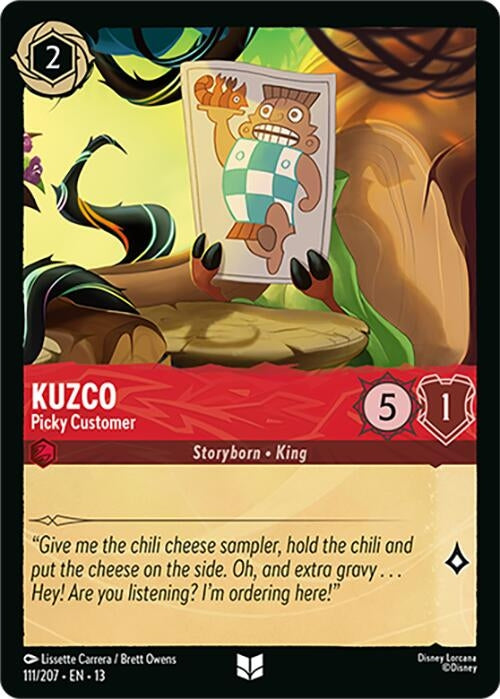 Image for Kuzco - Picky Customer (111/204) (Attack of the Vine!) (13) - Disney Lorcana