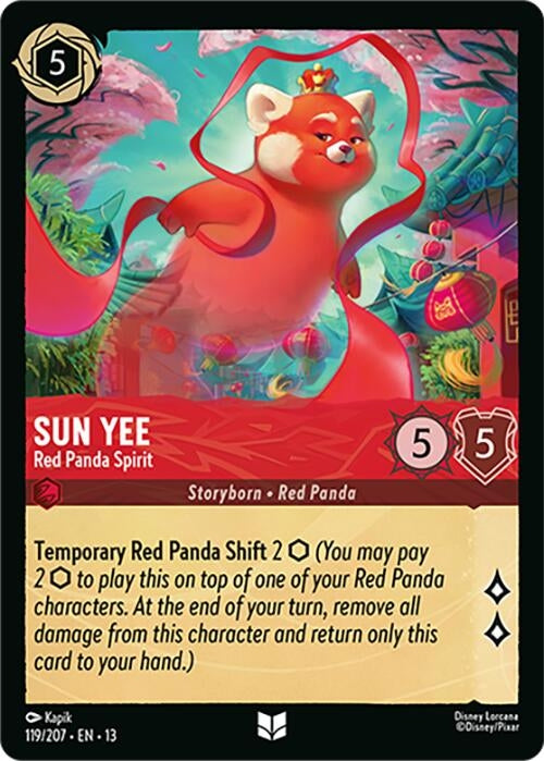 Image for Sun Yee - Red Panda Spirit (119/204) (Attack of the Vine!) (13) - Disney Lorcana