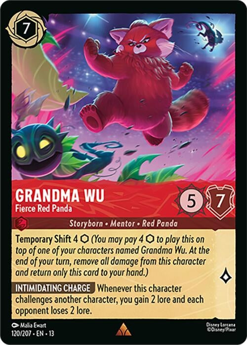 Image for Grandma Wu - Fierce Red Panda (120/204) (Attack of the Vine!) (13) - Disney Lorcana