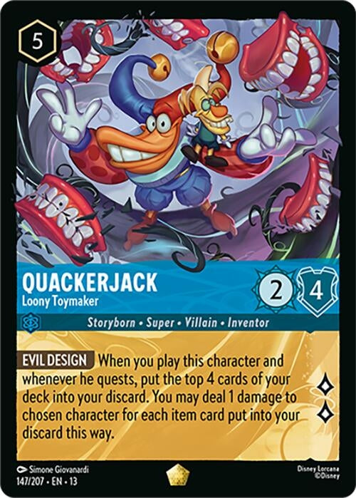 Image for Quackerjack - Loony Toymaker (147/204) (Attack of the Vine!) (13) - Disney Lorcana