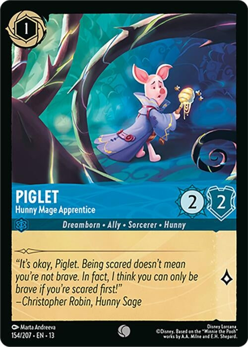 Image for Piglet - Hunny Mage Apprentice (154/204) (Attack of the Vine!) (13) - Disney Lorcana