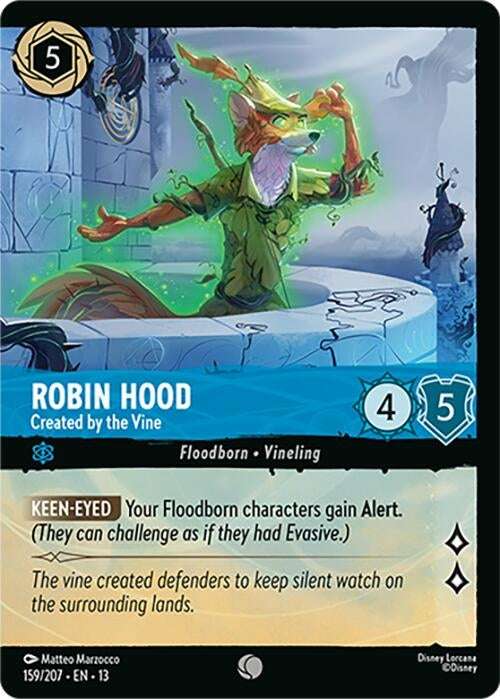 Image for Robin Hood - Created by the Vine (Foil) (159/204) (Attack of the Vine!) (13) - Disney Lorcana