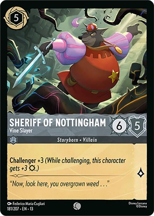Image for Sheriff of Nottingham - Vine Slayer (181/204) (Attack of the Vine!) (13) - Disney Lorcana
