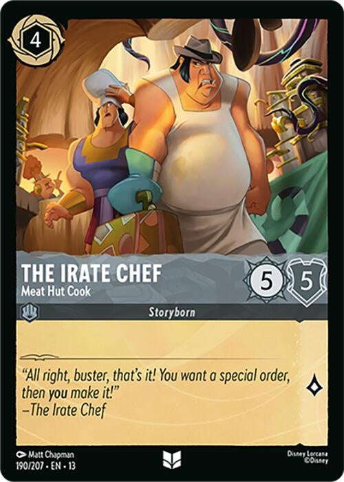 Image for The Irate Chef - Meat Hut Cook (190/204) (Attack of the Vine!) (13) - Disney Lorcana