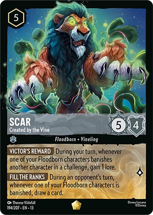 Image for Scar - Created by the Vine (194/204) (Attack of the Vine!) (13) - Disney Lorcana