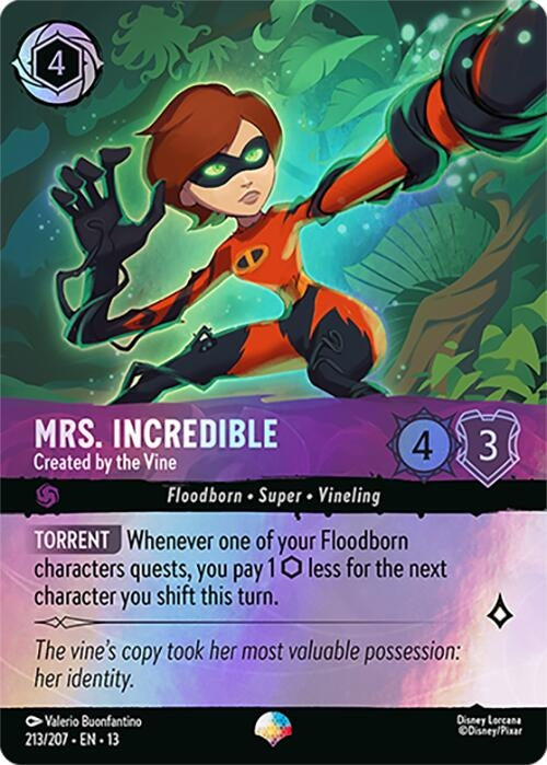 Image for Mrs. Incredible - Created by the Vine (Epic) (213/204) (Attack of the Vine!) (13) - Disney Lorcana