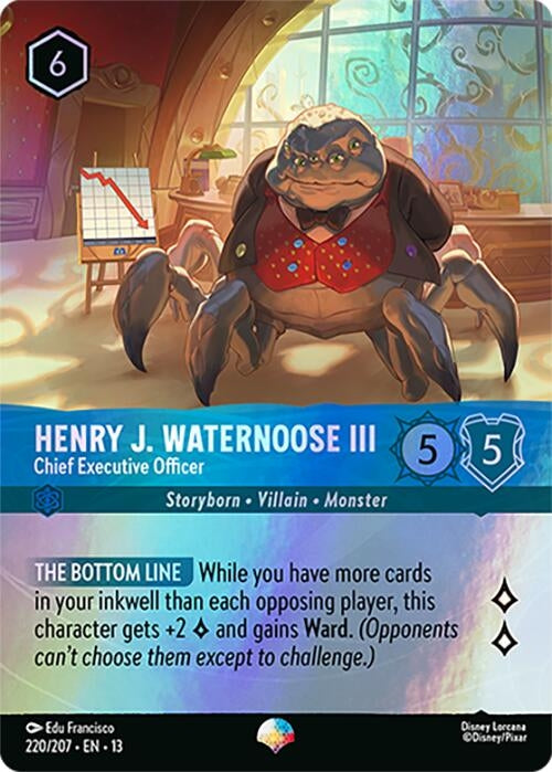 Image for Henry J. Waternoose III - Chief Executive Officer (Epic) (220/204) (Attack of the Vine!) (13) - Disney Lorcana