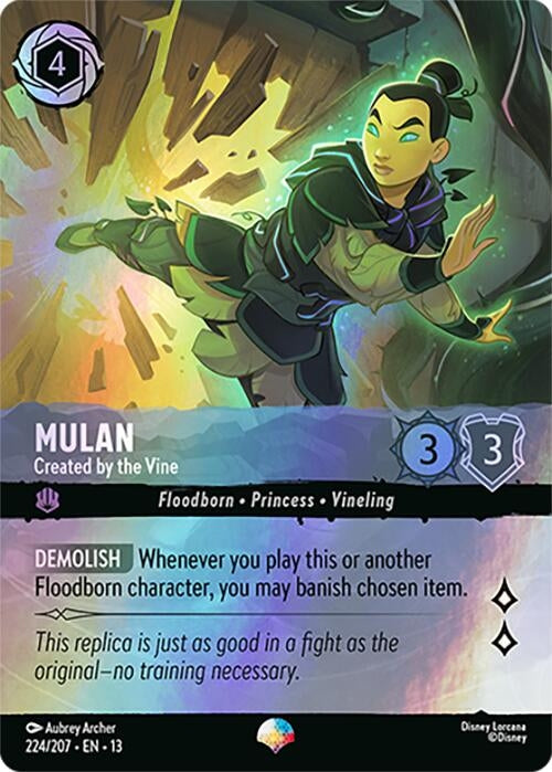 Image for Mulan - Created by the Vine (Epic) (224/204) (Attack of the Vine!) (13) - Disney Lorcana