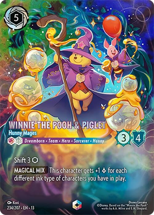Image for Winnie the Pooh & Piglet - Hunny Mages (Enchanted) (234/204) (Attack of the Vine!) (13) - Disney Lorcana