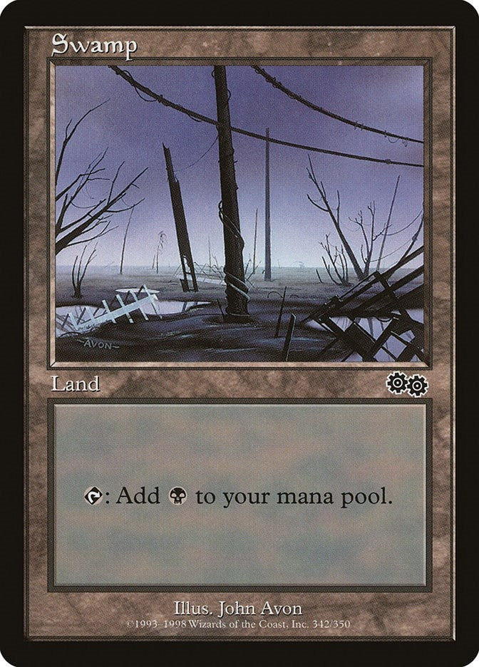 Swamp (342) (342) (Urza's Saga)