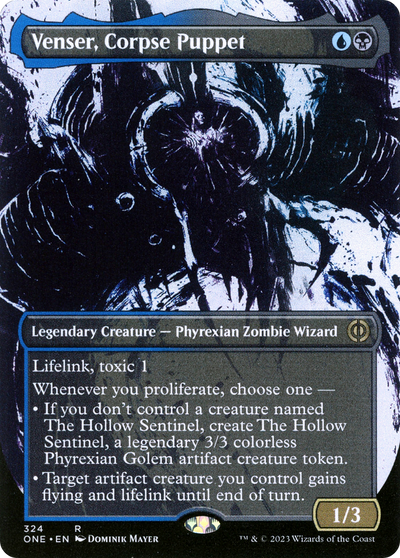 Venser, Corpse Puppet (ONE-324) - Phyrexia: All Will Be One: (Showcase) (Borderless) Foil