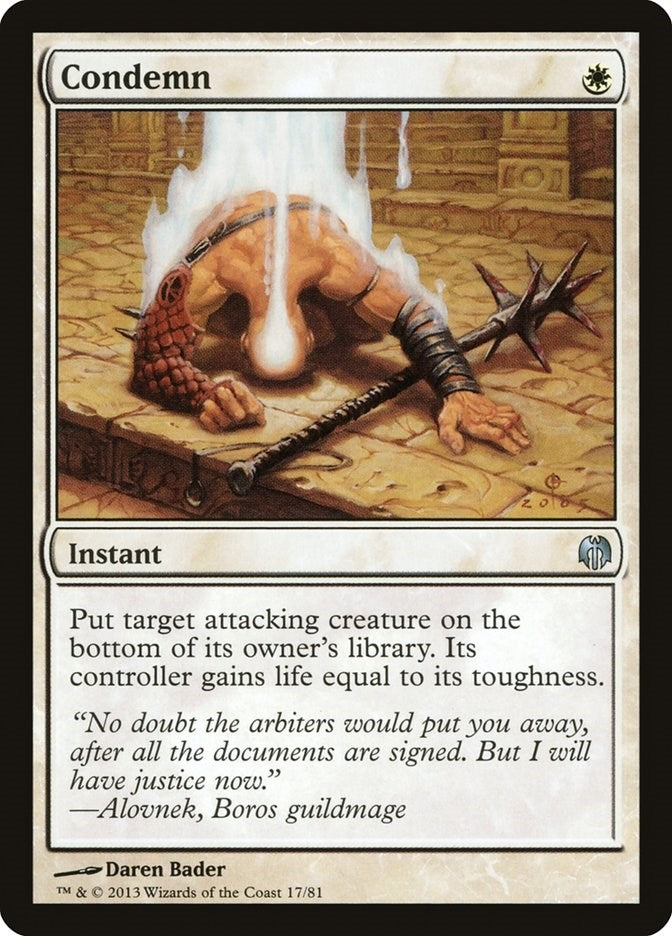Condemn (17) (Duel Decks: Heroes vs. Monsters)