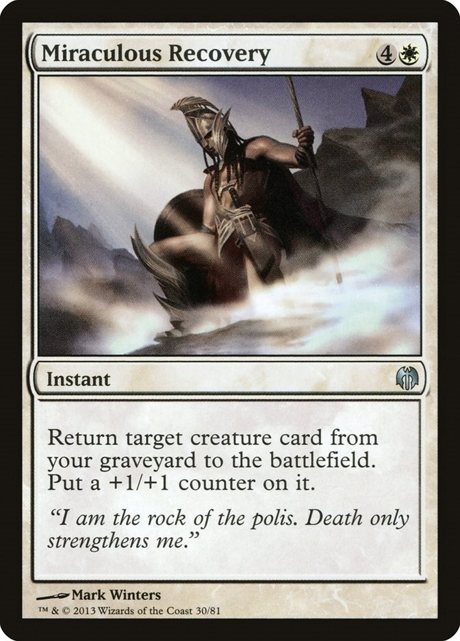 Miraculous Recovery (30) (Duel Decks: Heroes vs. Monsters)