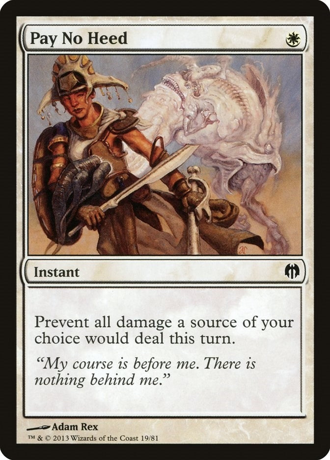 Pay No Heed (19) (Duel Decks: Heroes vs. Monsters)