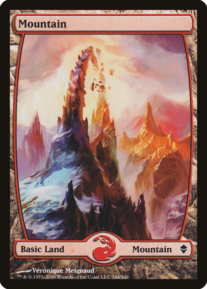 Mountain (244) - Full Art (244) (Zendikar)