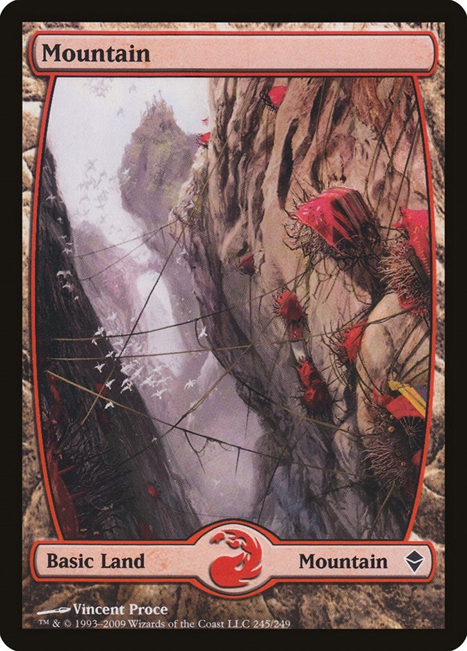 Mountain (245) - Full Art (245) (Zendikar)