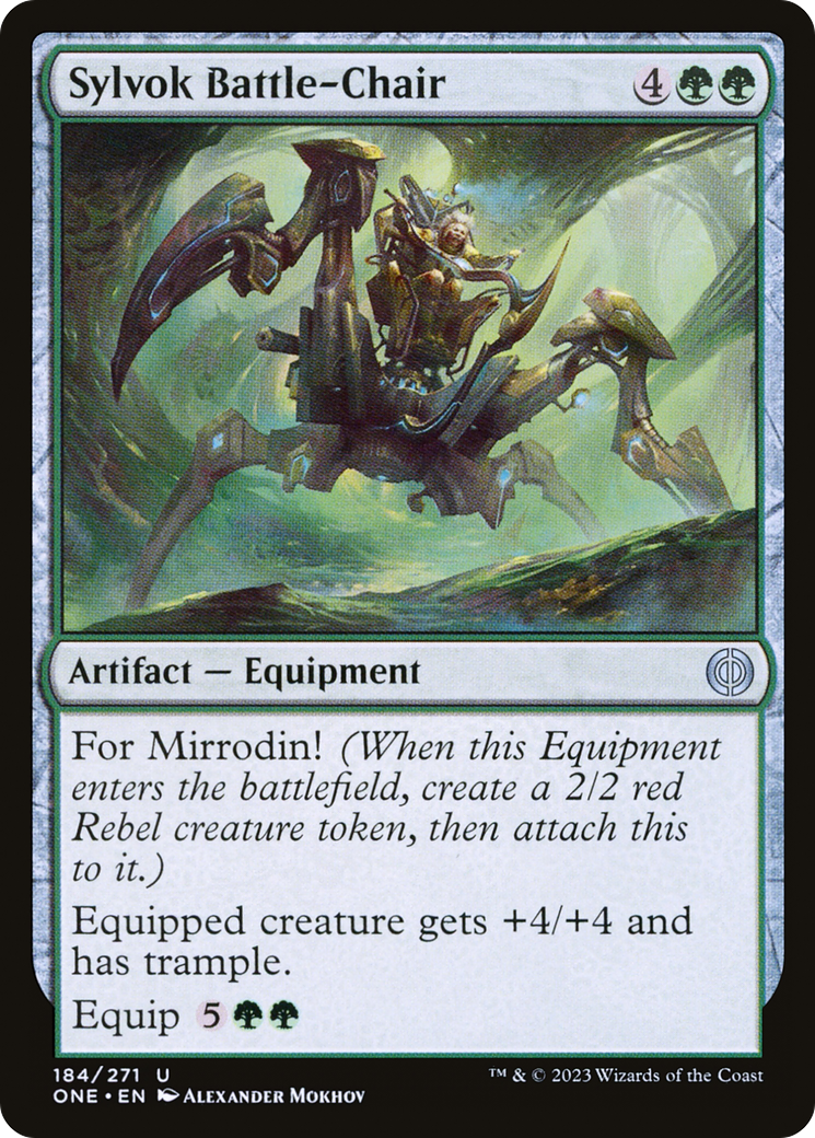 Sylvok Battle-Chair (ONE-184) - Phyrexia: All Will Be One Foil