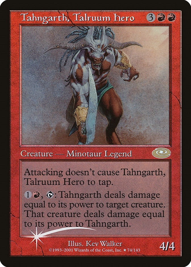 Tahngarth, Talruum Hero (Alt. Art Foil) (74) (Planeshift)